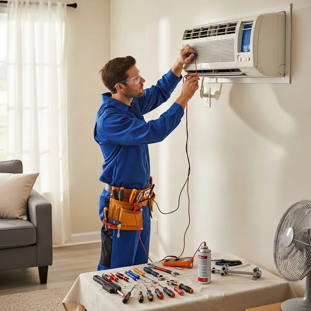 Alaşehir Esty Esty klima gaz dolumu ve bakım – Enerji verimliliği artırıldı. - Teknik servis örneği